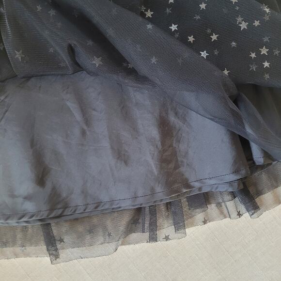 H&M Black Silver Star Print Tulle Dress - Picture 6 of 8